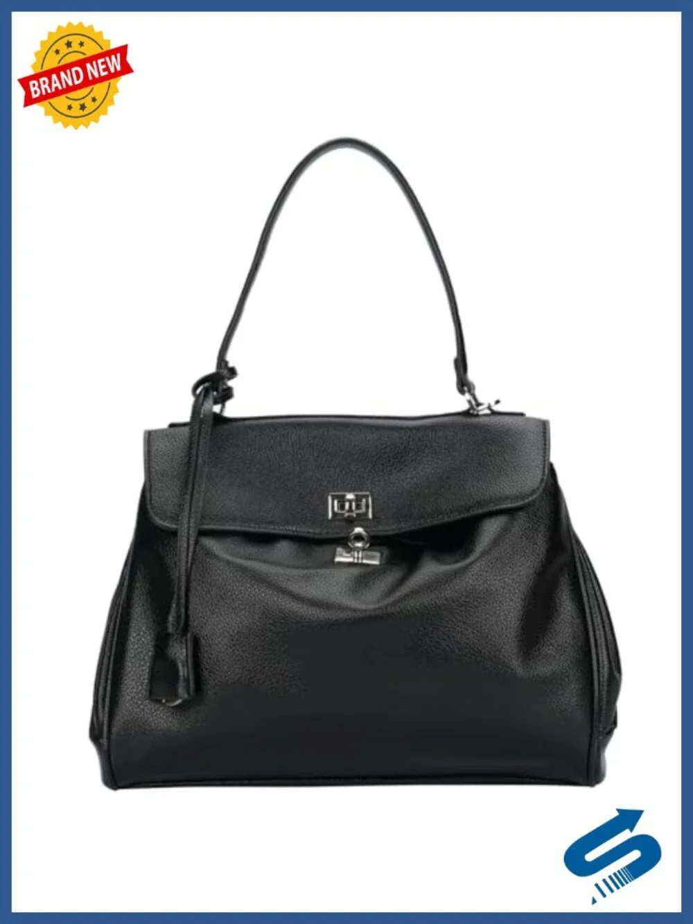 ALEX&MIA 4-Way Convertible Faux Leather Tote Shoulder Crossbody Bag Work Daily